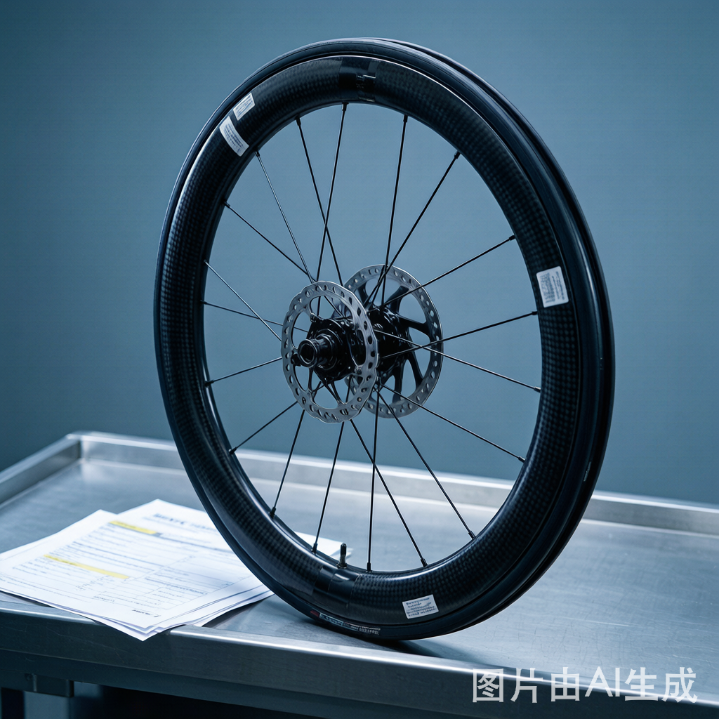 荷兰碳纤维公路自行车轮组在海关检查台上